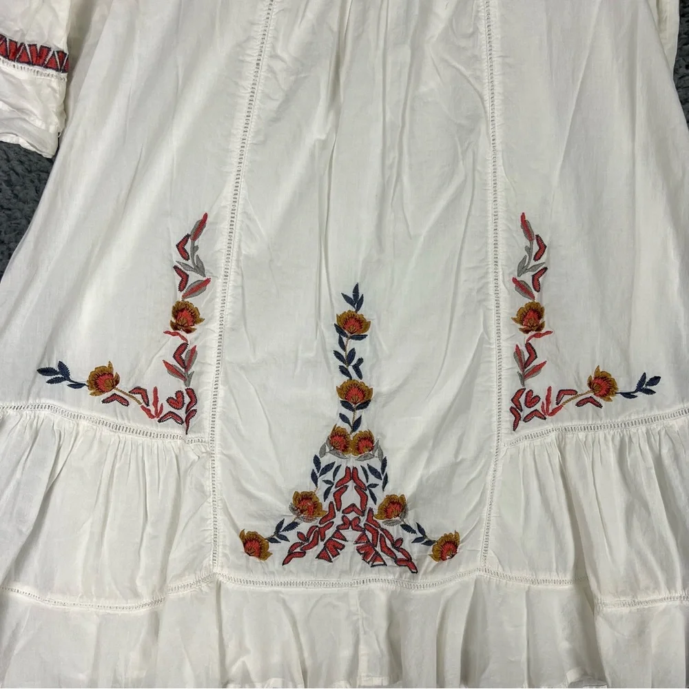 🛑 SOLD 🛑 Free People Womens Large Pavlo Embroidered Shift Dress Bohemian - Picture 2 of 16